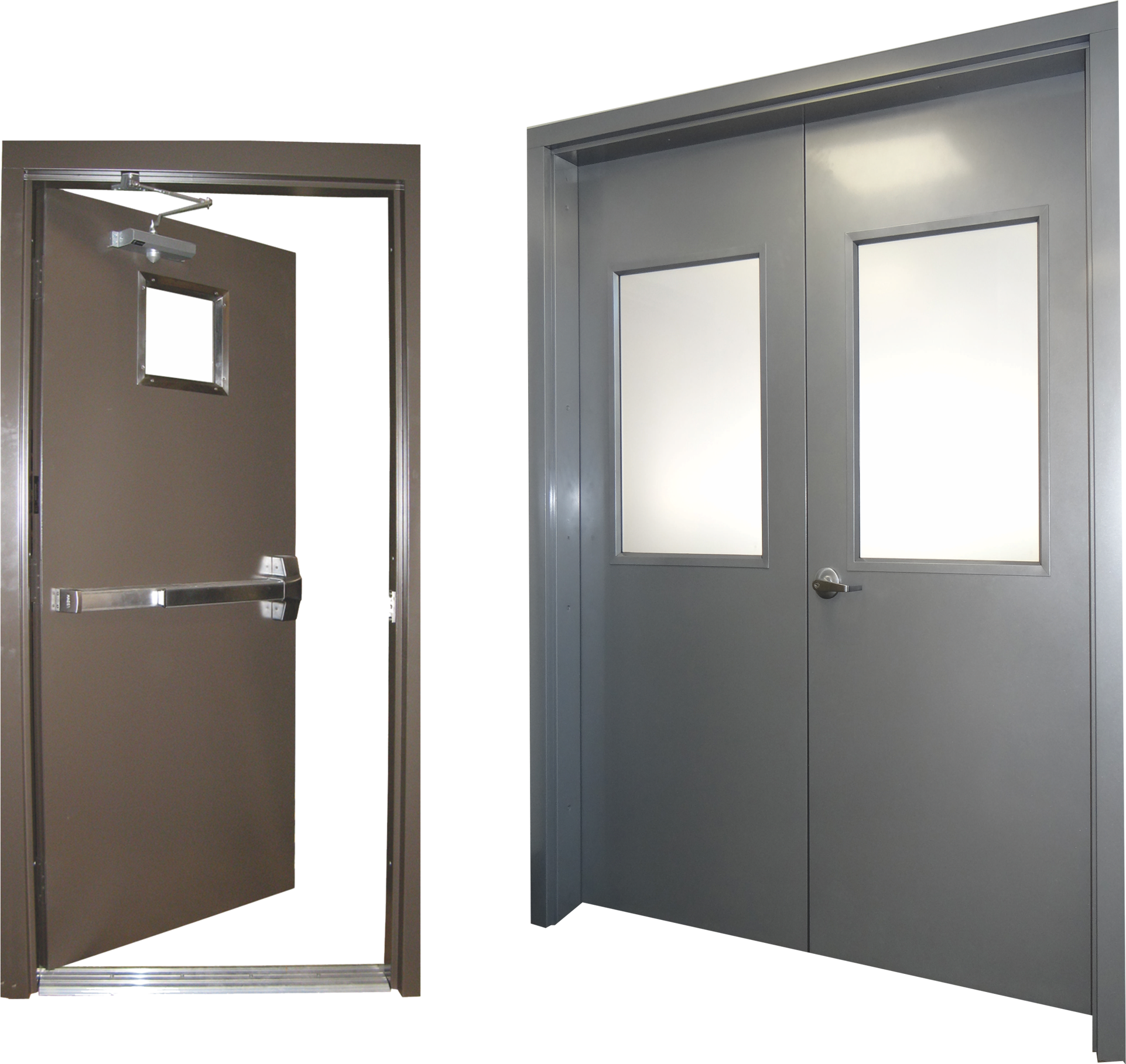 With Frame Security Steel Door Set New Fire Door Self Storage Garage 